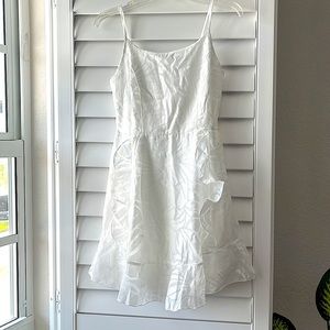 White spaghetti strap A line summer dress by Olivia Mark USA